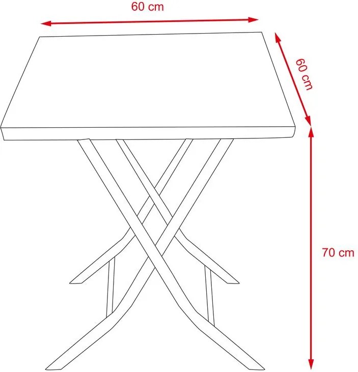 Ratanový skladací set Avenberg BOLOGNA, Sivá