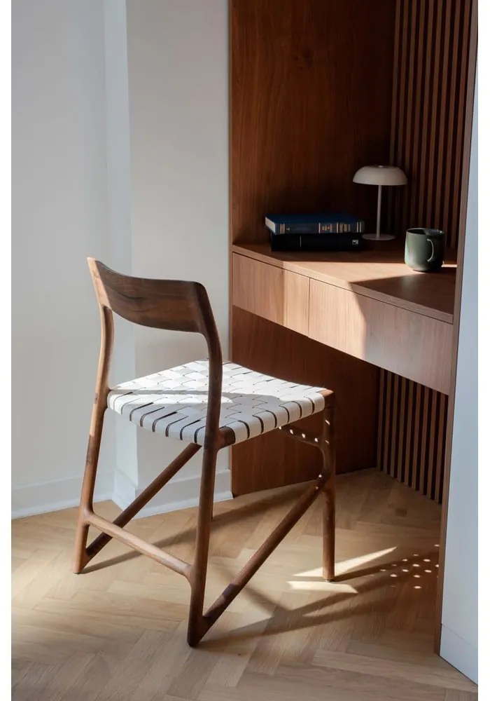 Biela/hnedá jedálenská stolička Fawn – Gazzda