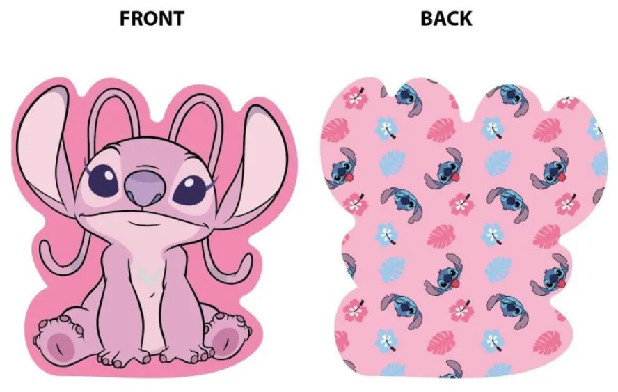 3D mikroplyšový detský vankúšik Lilo and Stitch ružový Setino Tiahome