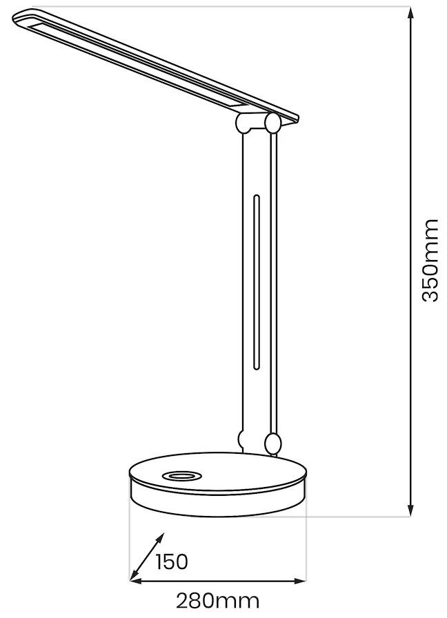 Stolná LED lampa Bruno, 1x LED 5w, 3000-6500k, w, RGB