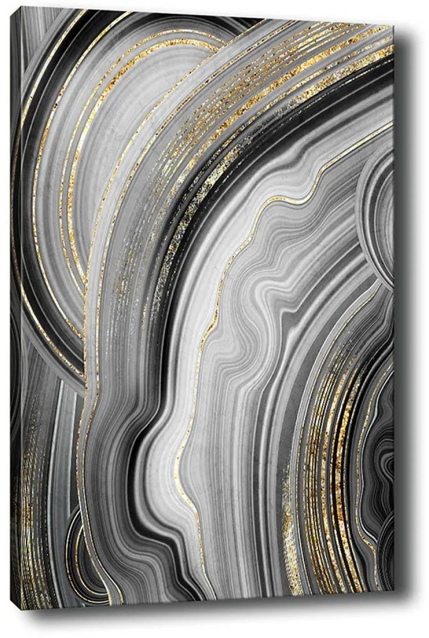 Obraz čierno-biele línie 70 x 100 cm