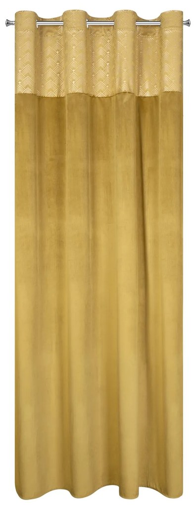 ZATEMŇOVACÍ ZÁVES NA KRÚŽKOCH ELEN 140X250 CM ZLATÁ