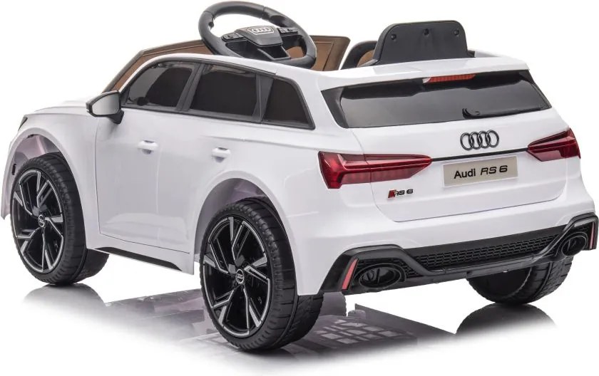 LEAN CARS Audi RS6 Batéria Vozidlo BRD-2118 Biela