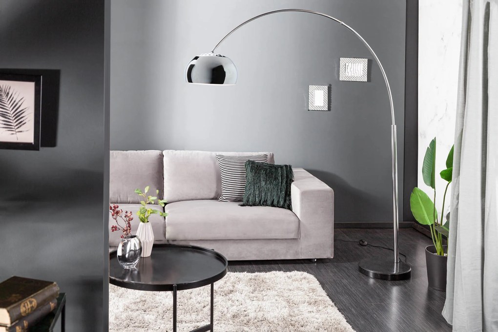 Stojacia lampa Big Bow chróm 170-205cm