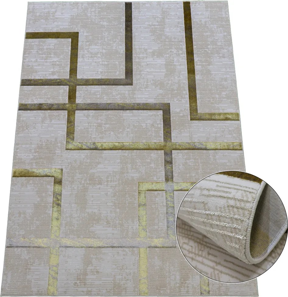 Koberec Esprit 3609 béžový – obdĺžnikový s jemným vzorom Rozmer: 80x150 cm