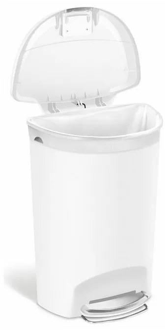 Pedálový odpadkový kôš 50 l, biela