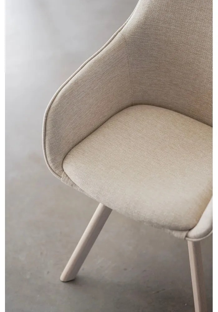 Béžové čalúnené jedálenské kreslá v súprave 2 ks Alison – Rowico