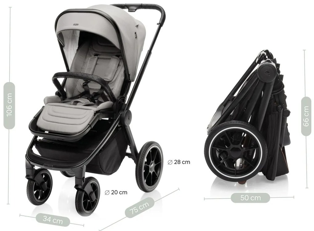 Set Športový kočík Move Cross 3 + korba XL 3 + adaptéry