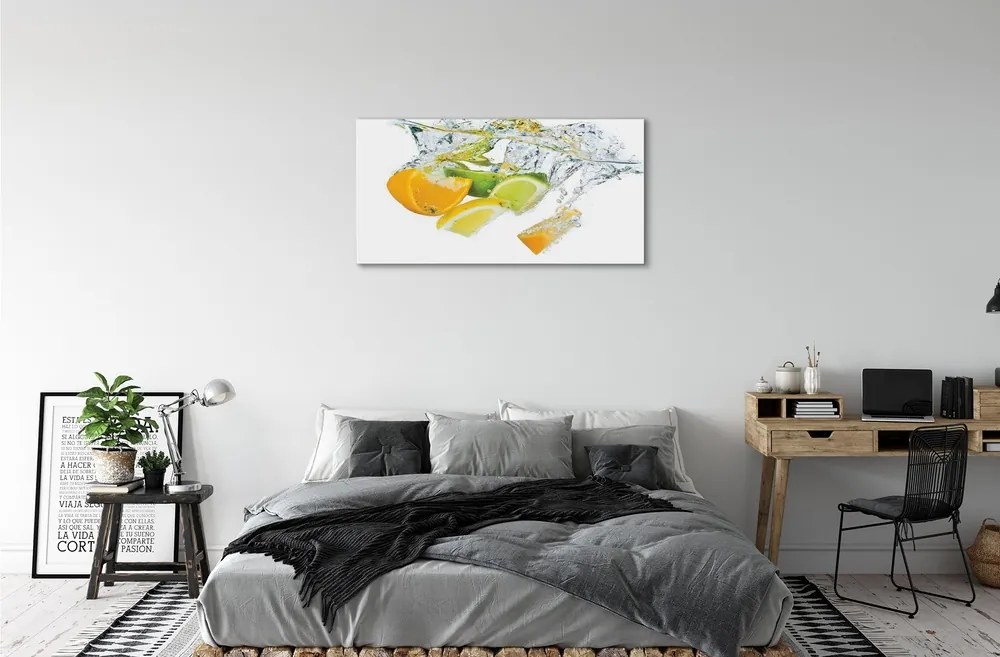 Obraz na skle voda citrus 100x50 cm 2 Prívesky