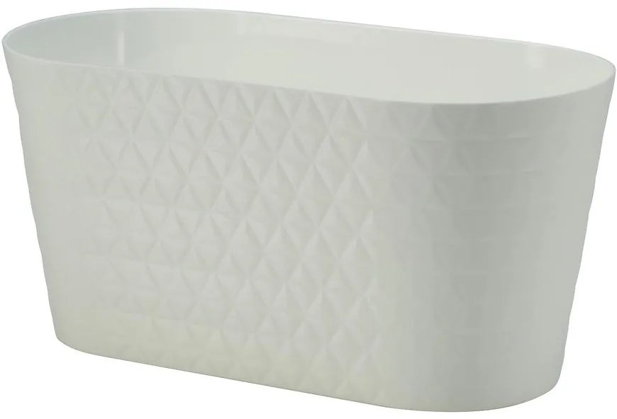 Kvetináč Sahara Diament Petit 23 cm biely