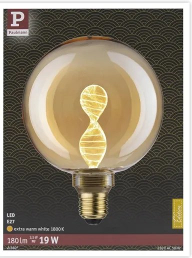 LED Žiarovka INNER G125 E27/3,5W/230V 1800K - Paulmann 28881