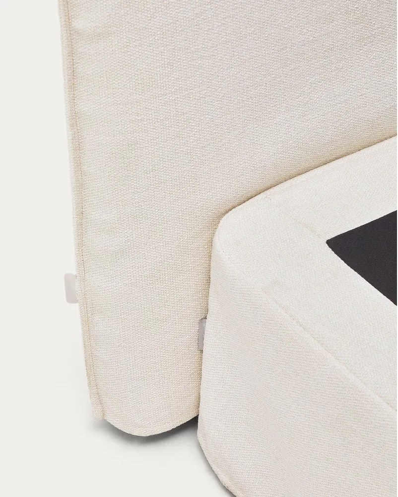 Biela čalúnená dvojlôžková posteľ 180x200 cm Jaira – Kave Home