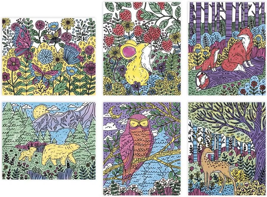 Detský ateliér maxi - magické maľovanie vodou - lesné zvieratá