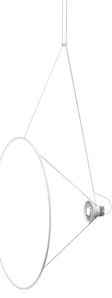 Luceplan Amisol závesné LED Ø110 cm opálová biela