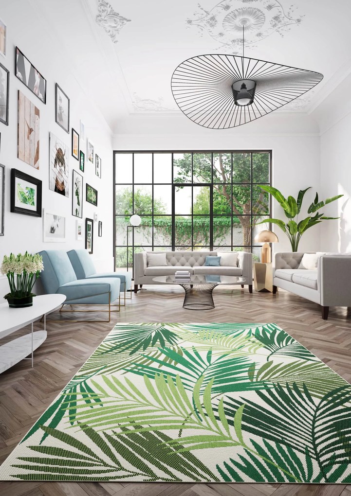 Balta, TRHÁK: Kusový koberec Star 19433-062 - na von aj na doma, 200x290, zelená, chodba / predsieň