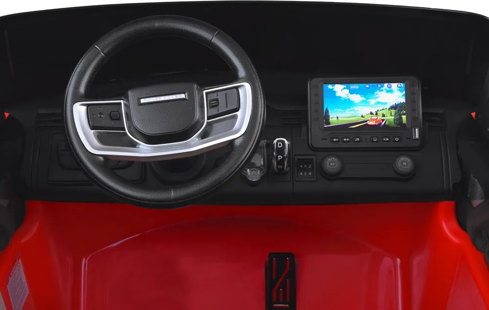 JOKOMISIADA Elektrické auto na batérie RANGE ROVER 4x4 s displejom na diaľkové ovládanie červené PA0319