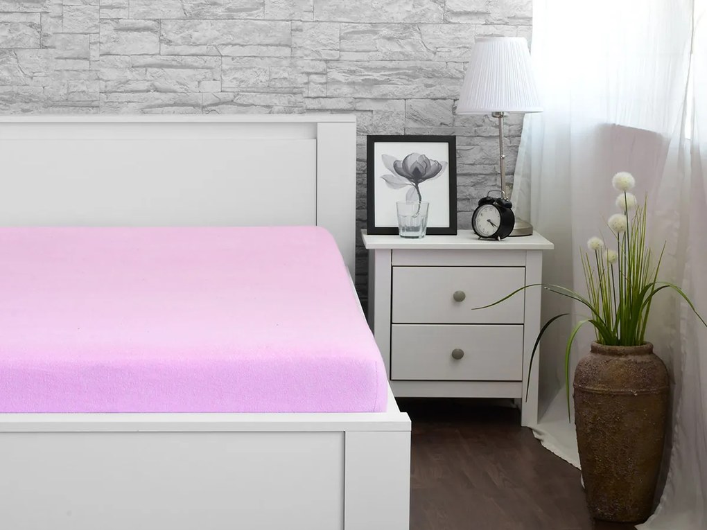 XPOSE® Detská froté plachta Exclusive froté - levanduľová 70x140 cm