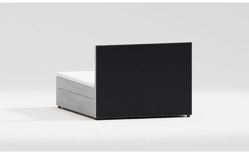 Svetlosivá boxspring posteľ s úložným priestorom 140x200 cm Flip – Ropez