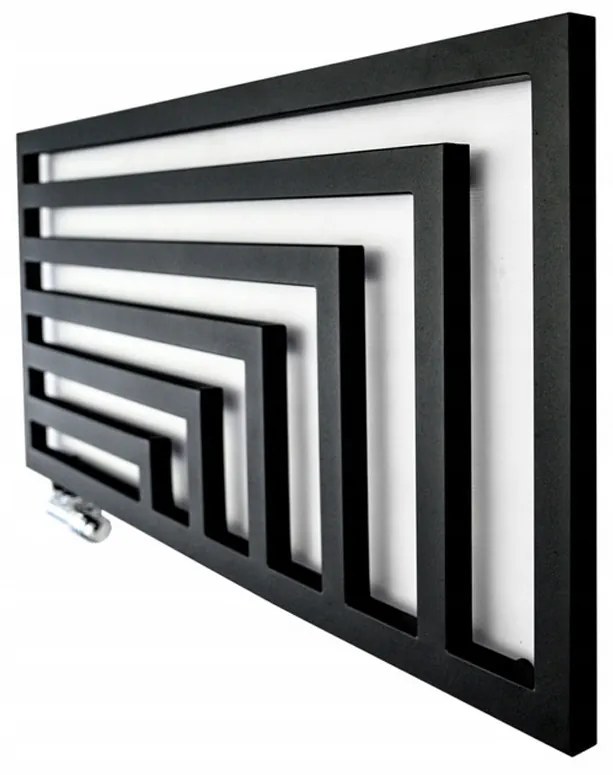 Regnis Kreon Zenit, vykurovacie teleso 1600x550 mm, 721W, čierna matná, KZ160/55/BLACK/PD
