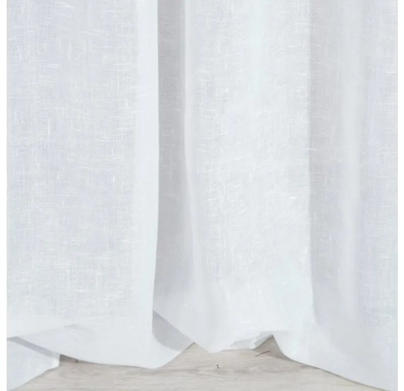 DECOREUM Jemná záclona s jemnou štruktúrou dažďových kvapiek 400 cm x 145 cm biela 100 % polyester Rozmer varianty: 400 cm x 250 cm, Farba varianty: Biela 104824