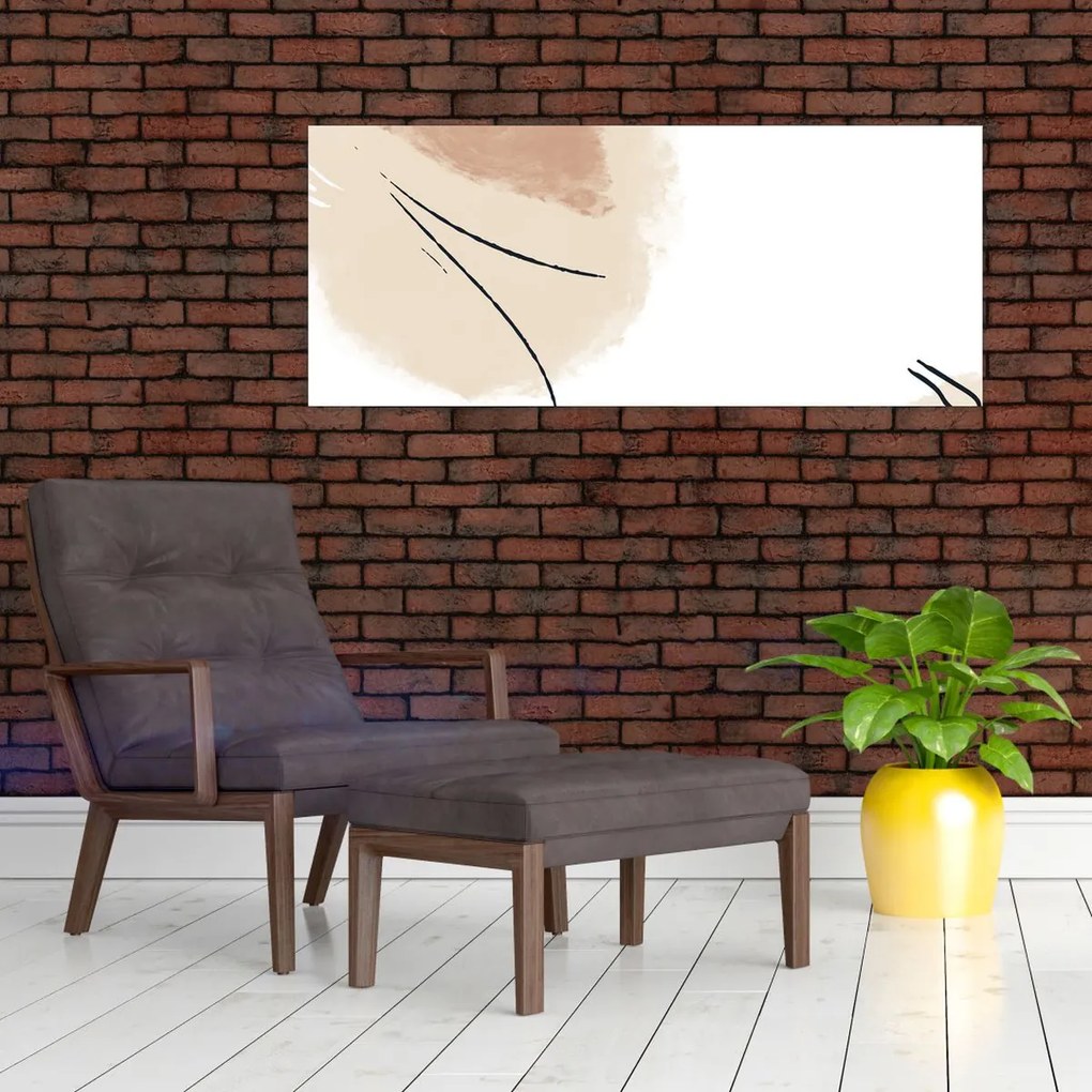 Obraz - Biela abstrakcia (120x50 cm)