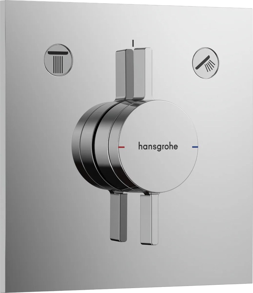 Hansgrohe DuoTurn E, batéria pod omietku pre 2 spotrebiče, chrómová, HAN-75417000