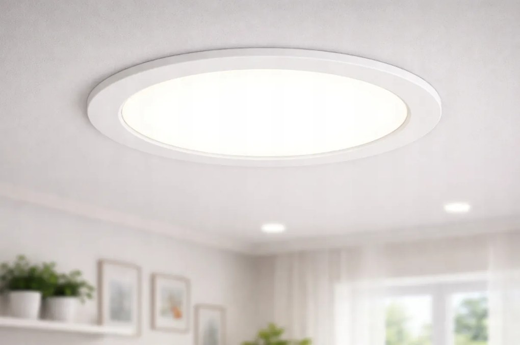 LED ZÁPUSTNÉ 24W OKRÚHLE STROPNÉ SVIETIDLO NEUTRÁLNA BIELA 4000K 2640lm Očko