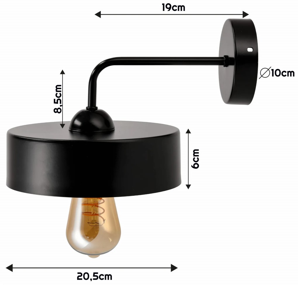 BERGE Nástenná lampa 1x E27 MEDIUM CUP