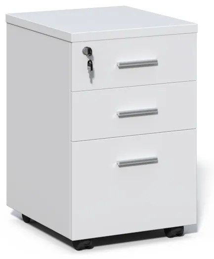 Kancelársky stôl s kontajnerom Houseland Prime Max 01 160 cm biely