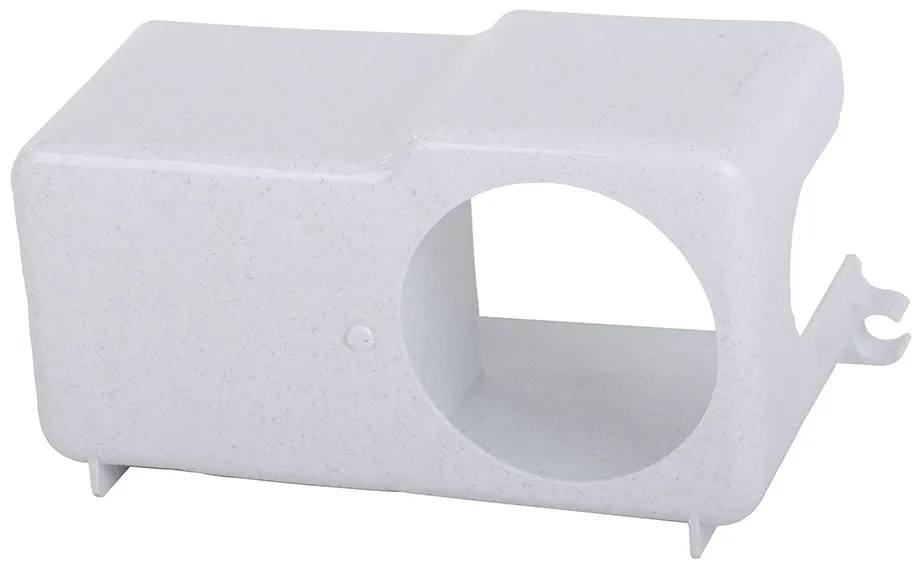 VERK GROUP Nástenný držiak na fén s organizérom s 3 priehradkami a háčikmi, biely