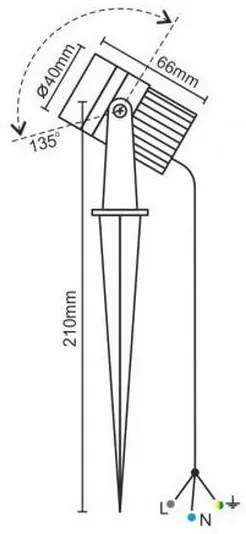 LED Vonkajšie svietidlo LED/3W/230V 2800K IP67 čierna