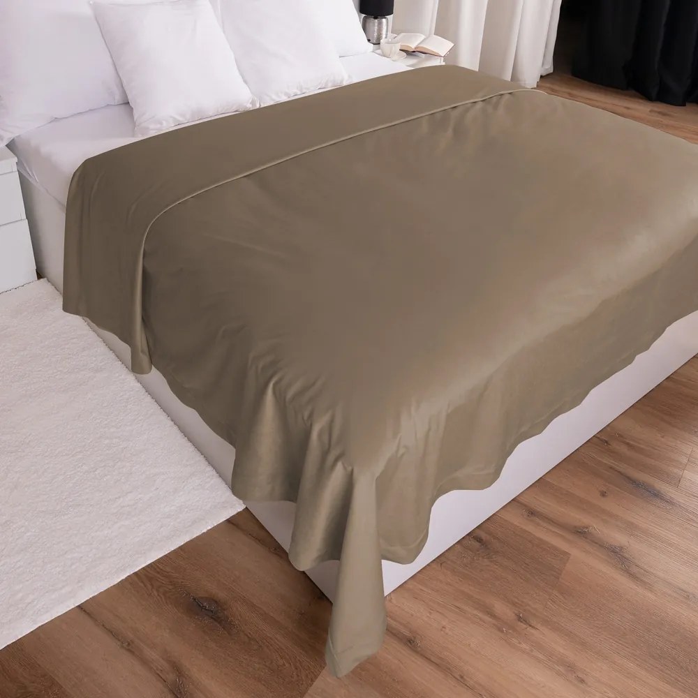 Biante Zamatový prehoz na posteľ Velvet Prémium SVP-034 Kávovo hnedý 160x220 cm