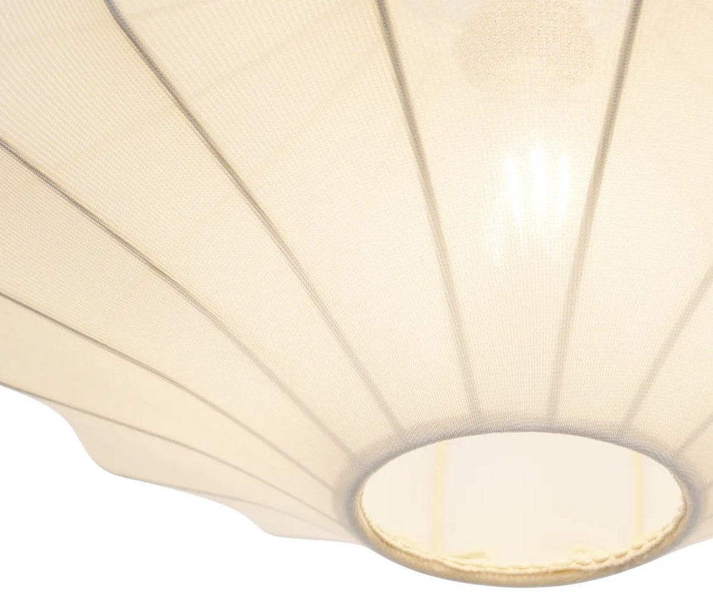 Japandi závesná lampa béžová 50cm 3-svetelná - Plu