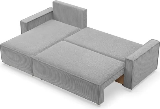 Rohová rozkladacia sedačka NOTO Poso 055 svetlosivá