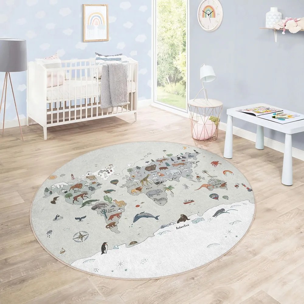 Prateľný detský hrací koberec ø150 cm Big World – Mila Home