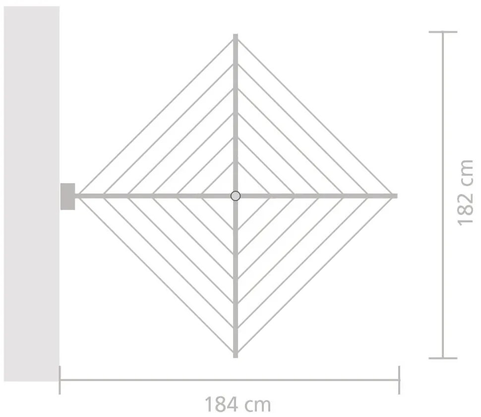 Brabantia Záhradný sušiak na stenu WallFix 24 m