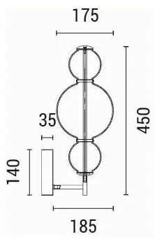 LED Nástenné svietidlo LED/12,6W/230V 3000K