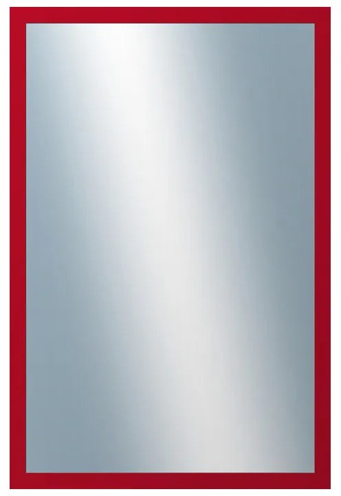 DANTIK - Zrkadlo v rámu, rozmer s rámom 40x60 cm z lišty PERLA červená lesklá (2878)