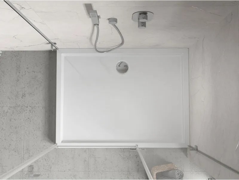 Mexen Flow+ obdĺžniková sprchová vanička 120 x 70 cm, biely lesk - 46R107012H