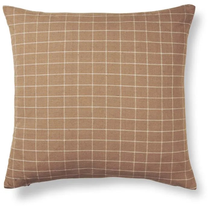 Ferm Living Vankúš Brown Cotton Check