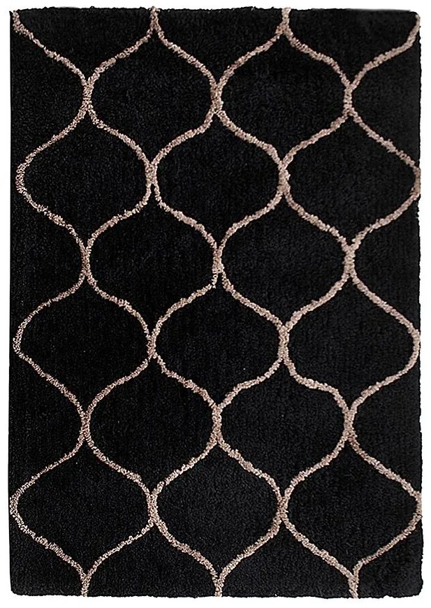 Koberec Shaggy 3D Flytap 1,4/1,9 PSR 06046 čierna