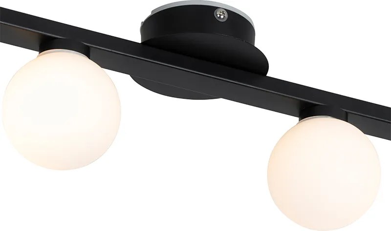 Moderné stropné svietidlo čierne IP44 4-svetlo - Cederic