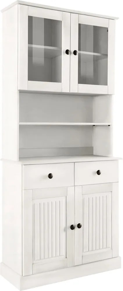 Biely kredenc z borovicového dreva 181x34 cm Mille – Støraa