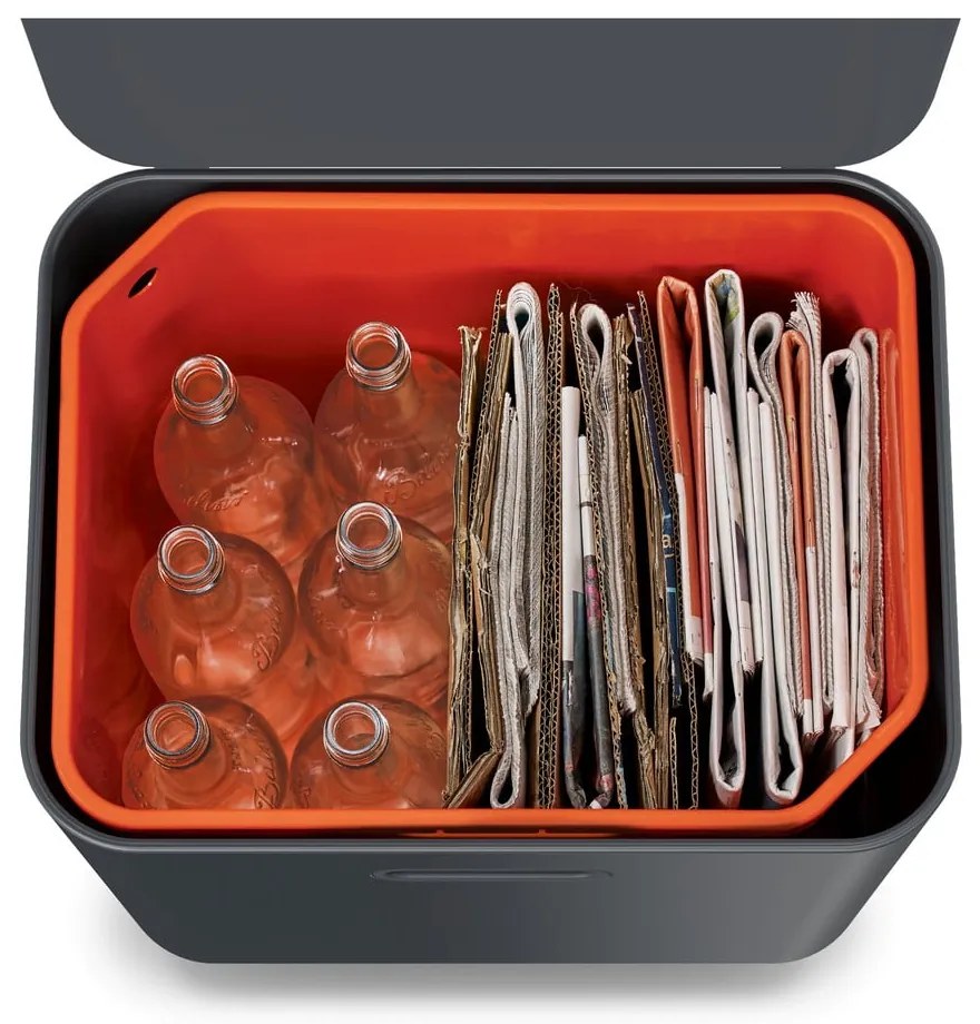 Grafitovosivý kôš na triedený odpad Joseph Joseph Totem Max, 60 l