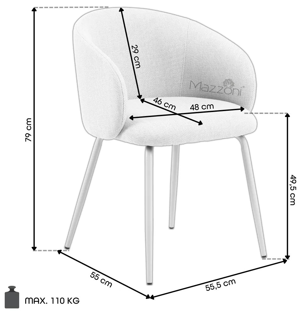 CLARA Olivovo Zelená (látka Basel 77)/čierne nohy – MODERNÁ ČALÚNENÁ KRESLOVÁ STOLIČKA DO OBÝVAČKY/JEDÁLNE/KANCELÁRIE LOFT