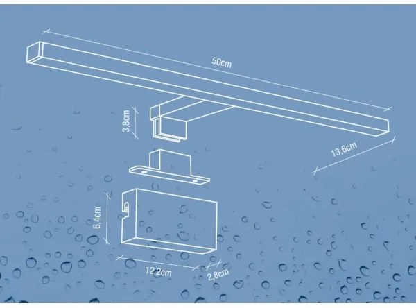Nordlux -LED Kúpeľňové osvetlenie zrkadla MARLEE LED/8,9W/230V IP44 50 cm čierna