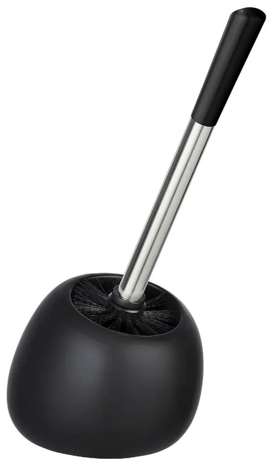 Čierna keramická toaletná kefa Wenko Polaris