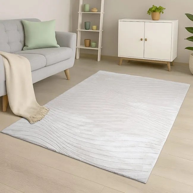 Koberec WAVES 503 svetlosivý / sivohnedý