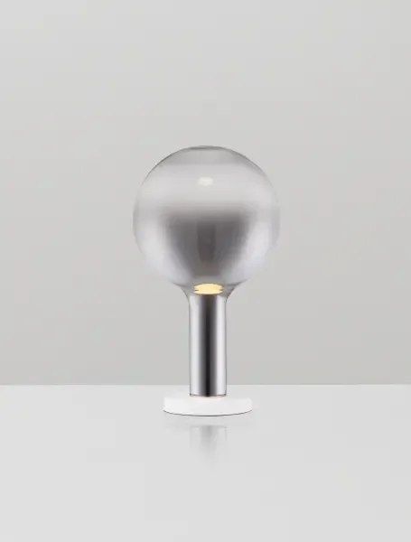 LED stmievateľná šedá stolná lampa Nostos