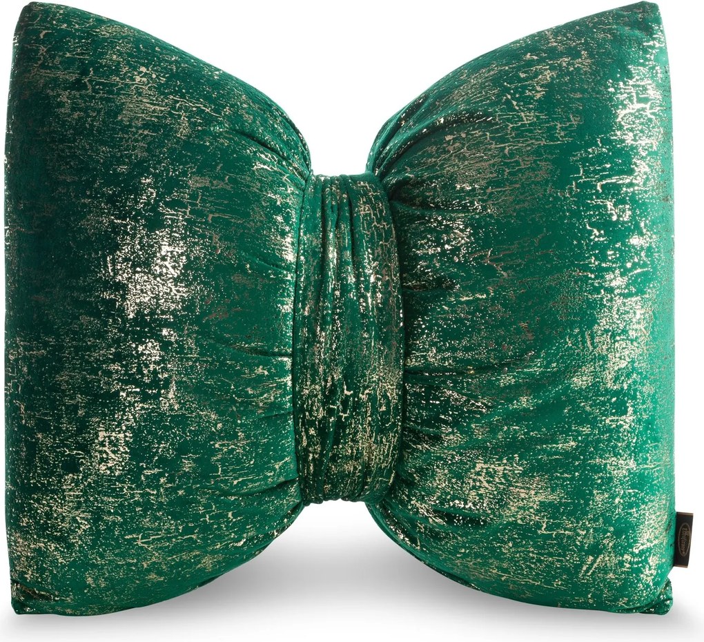 DEKORAČNÝ VANKÚŠ KOKARDA1 45X55 CM TMAVOZELENÁ